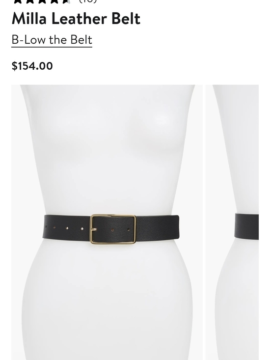 B-Low the Belt Black Leather Belt with Gold Buckle main image 4